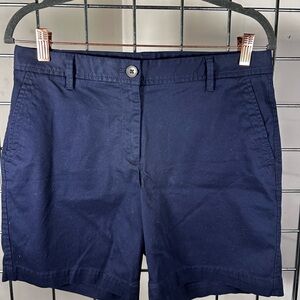 NWOT Talbots Dark Blue Girlfriend Chino Short Size 6